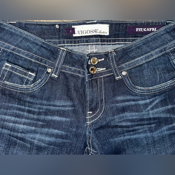 VIGOSS Collections Women’s Low Rise Denim Capri Size 1 - Picture 4 of 5